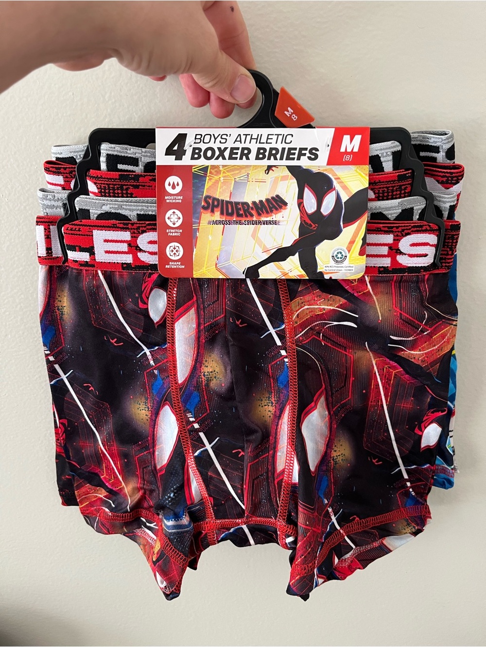 Spiderman Boys Athletic Boxer Briefs - Red, Black, Blue